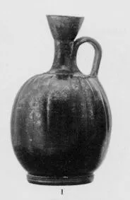 LEKYTHOS, SQUAT (CALENIAN, BLACK GLAZE)
