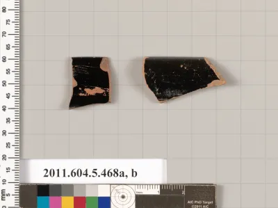 Terracotta rim fragments of kylikes (drinking cups)