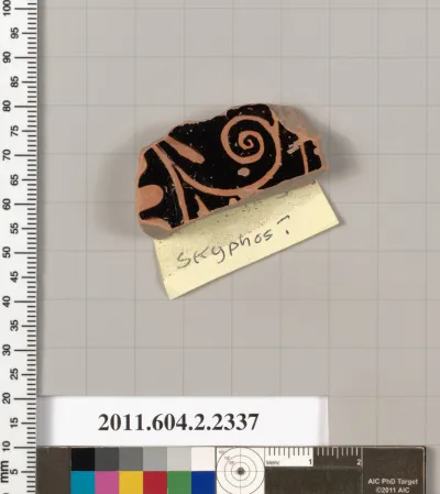 Terracotta fragment of a skyphos (deep drinking cup)?