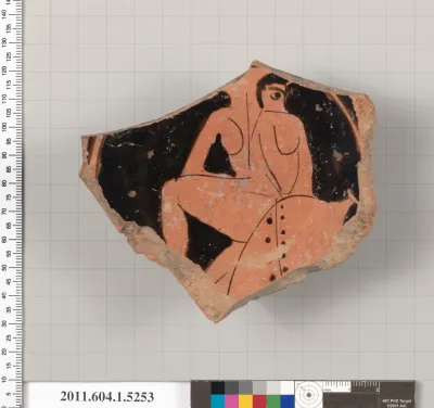 Terracotta fragment of a kylix (drinking cup)