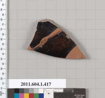 Terracotta fragment of a kylix (drinking cup)