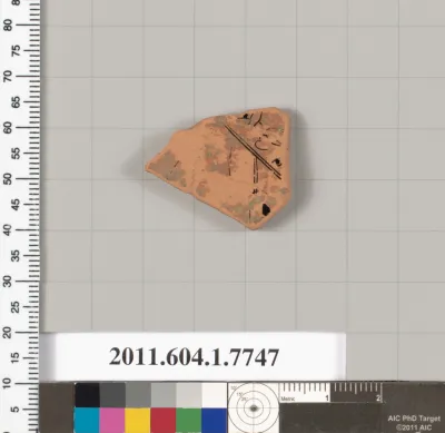 Terracotta fragment of a kylix (drinking cup)