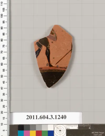 Terracotta fragment of a kyathos (cup-shaped ladle)