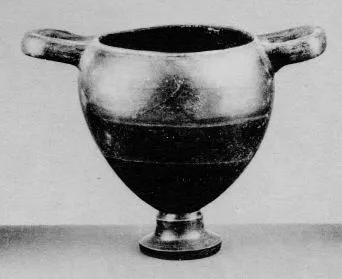 SKYPHOS (ATHENIAN, BLACK GLAZE)
