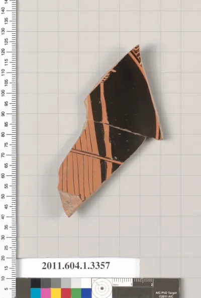 Terracotta fragment of a kylix (drinking cup)