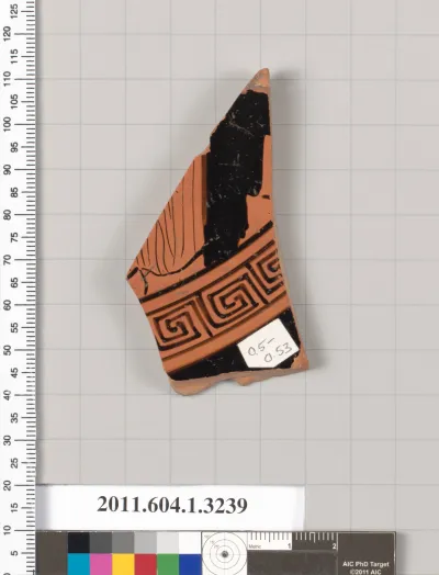 Terracotta fragment of a kylix (drinking cup)