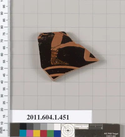 Terracotta fragment of a kylix (drinking cup)