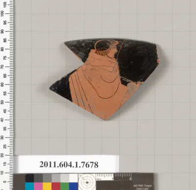 Terracotta rim fragment of a kylix (drinking cup)