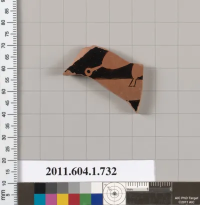 Terracotta fragment of a kylix (drinking cup)