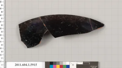 Terracotta rim fragment of a kylix (drinking cup)