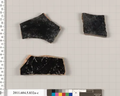 Terracotta fragments of kylikes (drinking cups)