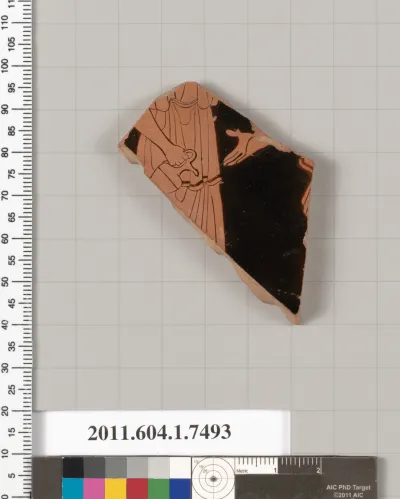 Terracotta fragment of a kylix (drinking cup)