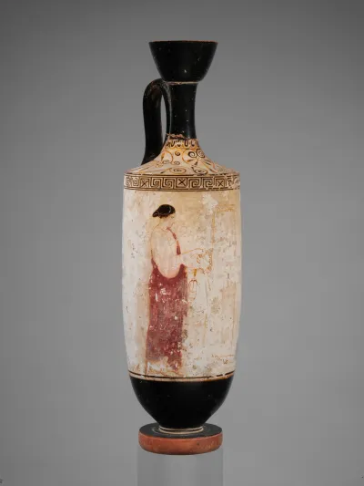 Terracotta lekythos (oil flask)