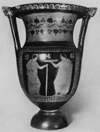 KRATER, COLUMN (SOUTH ITALIAN, APULIAN, RED-FIGURE)