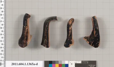 Terracotta fragments of kylikes (drinking cups)