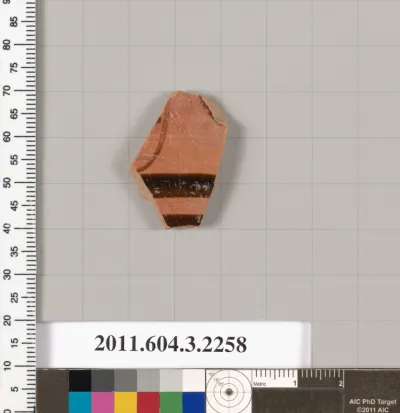 Terracotta fragment of a kylix (drinking cup)