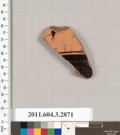 Terracotta fragment of a closed shape