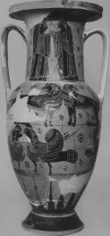 AMPHORA, NECK (ATHENIAN, BLACK-FIGURE)
