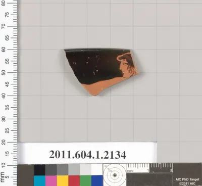 Terracotta rim fragment of a kylix (drinking cup)