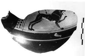 HYDRIA, FRAGMENT (ATHENIAN, BLACK-FIGURE)
