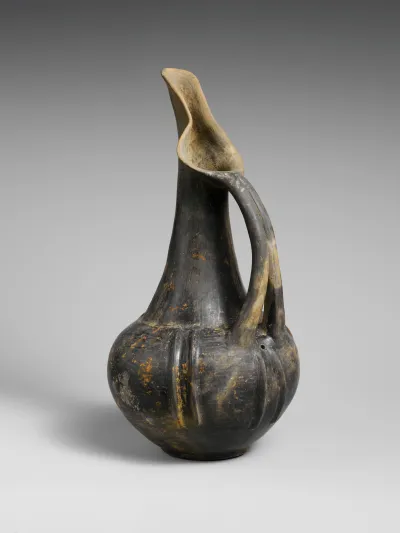 Terracotta beak-spouted jug