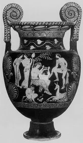 KRATER, VOLUTE (SOUTH ITALIAN, LUCANIAN, RED-FIGURE)