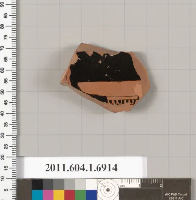 Terracotta fragment of a kylix (drinking cup)