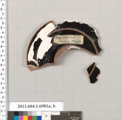 Terracotta fragments of a kylix (drinking cup)