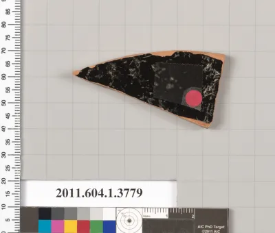 Terracotta fragment of a kylix (drinking cup)