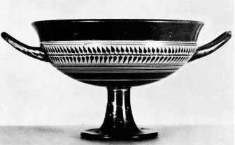 CUP DROOP (ATHENIAN, BLACK-FIGURE)