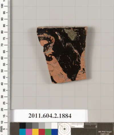 Terracotta rim fragment of a skyphos (deep drinking cup)