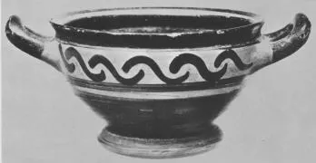 SKYPHOS (SOUTH ITALIAN, CAMPANIAN, BLACK PATTERN)