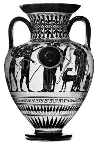 AMPHORA, NECK (ATHENIAN, BLACK-FIGURE)