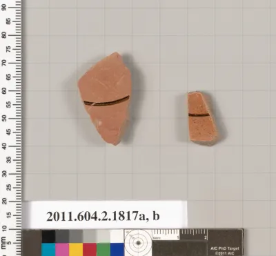 Terracotta fragments of skyphoi (deep drinking cups)