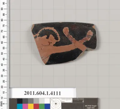 Terracotta rim fragment of a kylix (drinking cup)