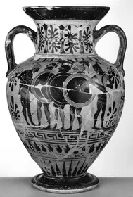 AMPHORA, NECK (ATHENIAN, BLACK-FIGURE)
