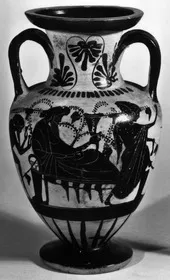 AMPHORA, NECK (ATHENIAN, BLACK-FIGURE)