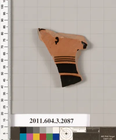 Terracotta fragment of a kylix (drinking cup)