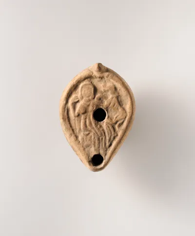 Terracotta oil lamp