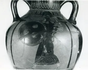 PSEUDO-PANATHENAIC AMPHORA (ATHENIAN, BLACK-FIGURE)