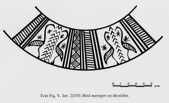 AMPHORA, NECK (ATHENIAN GEOMETRIC, OUTLINE)