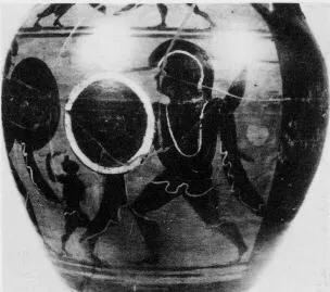 AMPHORA, NECK (ETRUSCAN, BLACK-FIGURE)