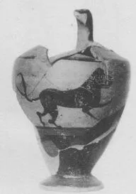 LEKYTHOS, FRAGMENT (ATHENIAN, BLACK-FIGURE)