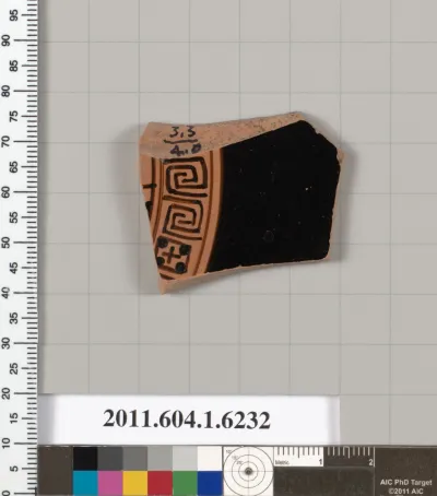 Terracotta fragment of a kylix (drinking cup)