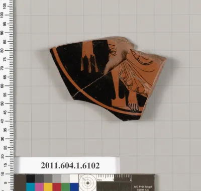 Terracotta fragment of a kylix (drinking cup)