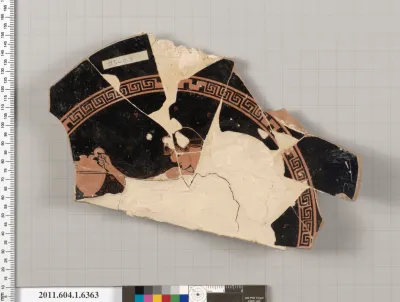 Terracotta fragment of a kylix (drinking cup)