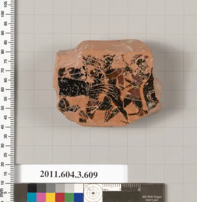 Terracotta fragment of a column-krater (bowl for mixing wine and water)