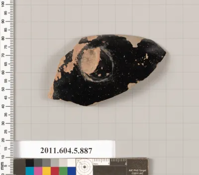 Terracotta rim fragment of a kylix (drinking cup)