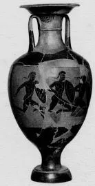 AMPHORA, PANATHENAIC PRIZE (ATHENIAN, BLACK-FIGURE)