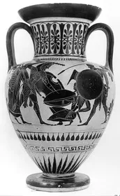 AMPHORA, NECK (ATHENIAN, BLACK-FIGURE)